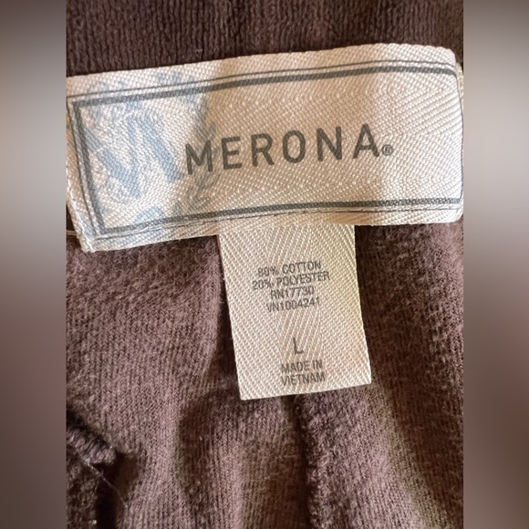 Merona sweatpants drawstring pants. blown Drawnstring elastic waist vervet L - Picture 14 of 16